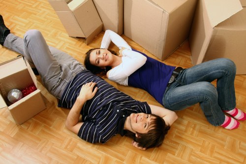 Customer reviewing booking details for a furniture moving service