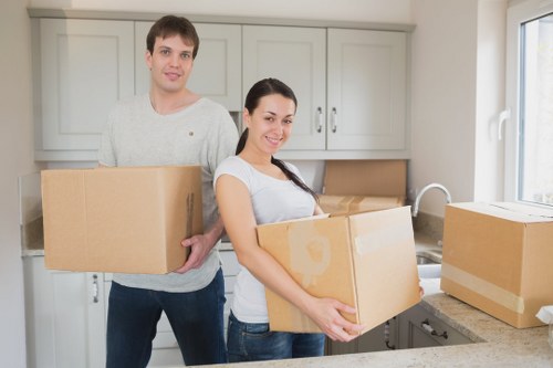 Careful transport of home furniture using a moving van
